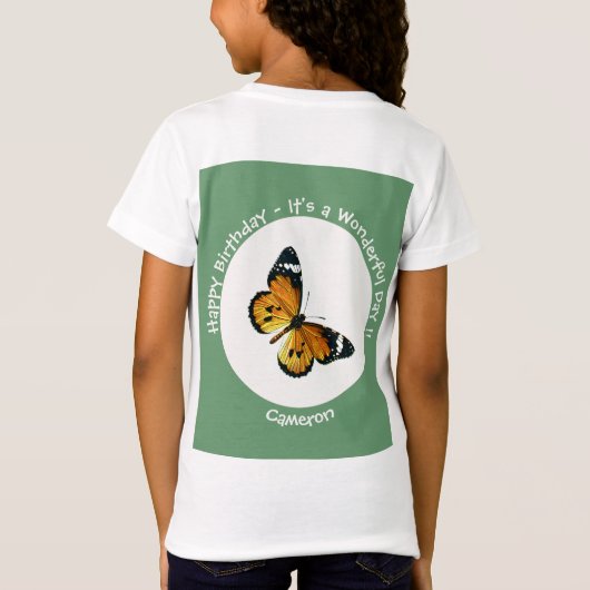 It's a Plain Tiger / African Queen Butterfly Party T-shirt (Achterkant)