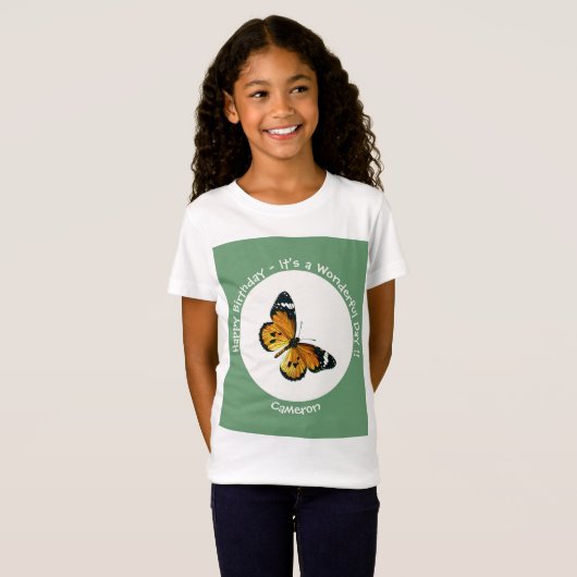 It's a Plain Tiger / African Queen Butterfly Party T-shirt (Voorkant volledig)