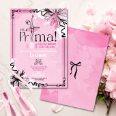 It's A Prima Ballet Baby Shower Invitation Kaart