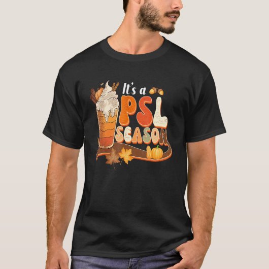 Its A Psl Season Retro Pumpkin Spice Fall Vibes A T-shirt (Voorkant)