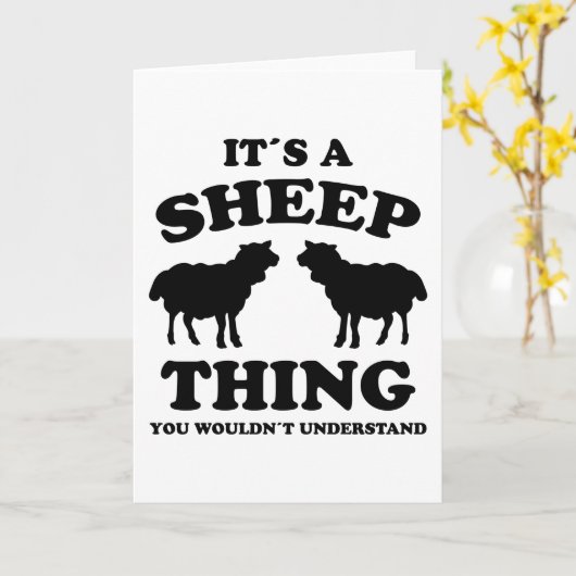 Its A Sheep Thing Design Sheeps Lamb Farmer Gift Kaart (Gele Bloem)