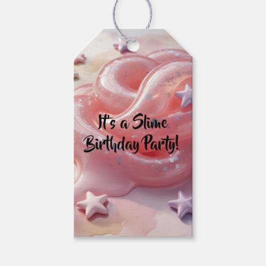 It's a Slime Birthday Party For Girl’s Thank You Cadeaulabel (Voorkant)