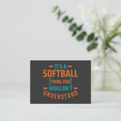 It's a Softball Thing | Sport Visitekaartje (Staand voorkant)