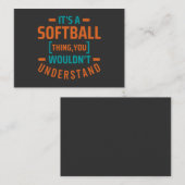 It's a Softball Thing | Sport Visitekaartje (Voorkant / Achterkant)
