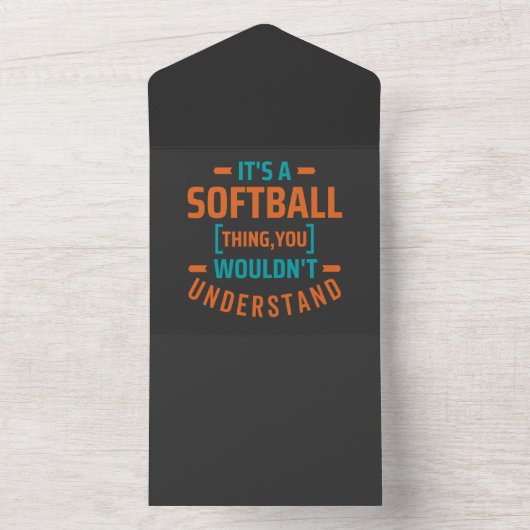 It's a Softball Thing | Sports All In One Uitnodiging (Binnen)