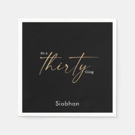 its a thirty thing 30th birthday elegant stylish servet