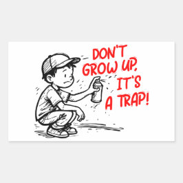 It's a trap rechthoekige sticker