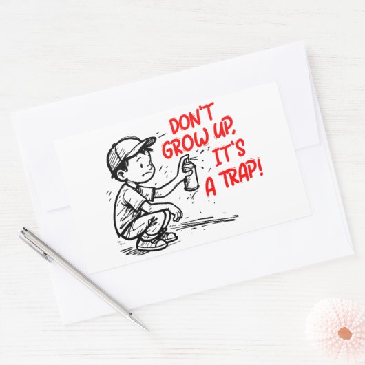 It's a trap rechthoekige sticker (Envelop)