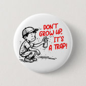 It's a trap ronde button 5,7 cm (Voorkant)