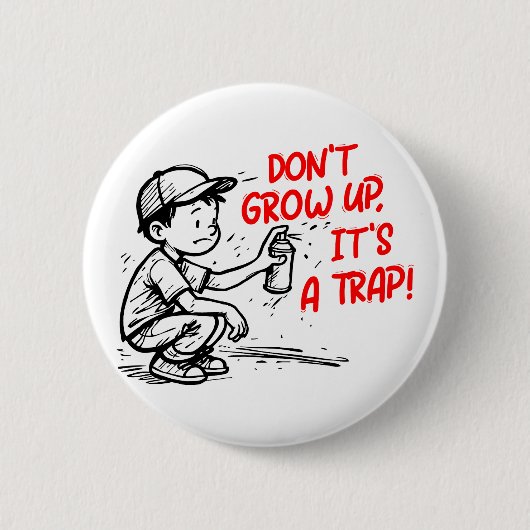 It's a trap ronde button 5,7 cm (Voorkant)