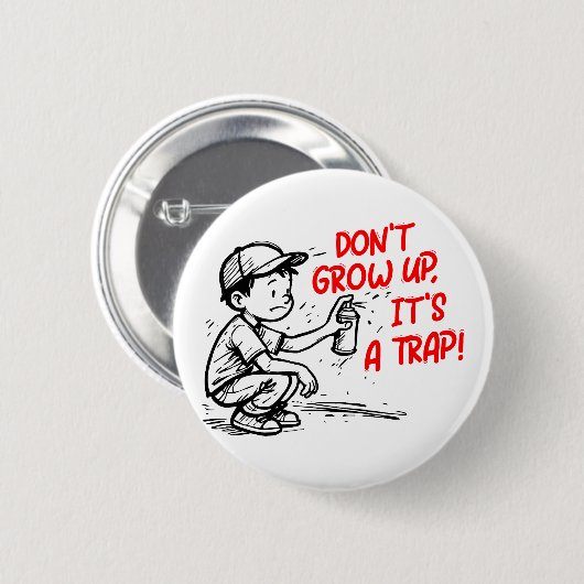 It's a trap ronde button 5,7 cm (Voorkant /achterkant)