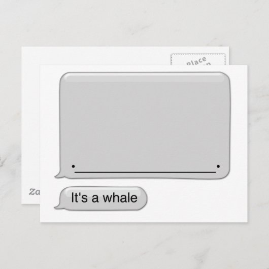 its a whale briefkaart (Voorkant / Achterkant)