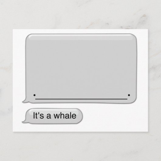 its a whale briefkaart (Voorkant)