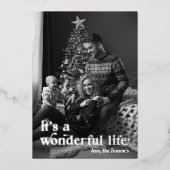 It's A Wonderful Life Goud Folie Foto Kaart (Voorkant)