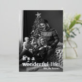 It's A Wonderful Life Goud Folie Foto Kaart (Staand Voorkant)