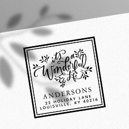 It's A Wonderful Life Kerstboodschap Zelfinktende Stempel