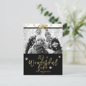 It's A Wonderful Life Modern Holiday Photo Feestdagenkaart (Staand voorkant)