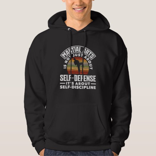 It's About Self Discipline Karate Jiu Jitsu 2 Hoodie (Voorkant)
