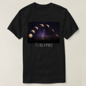 its all a phase, moon phases moons stars space  t-shirt (Design voorkant)
