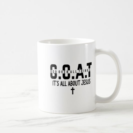 It's All About Jesus Make Heaven Crowded God Over  Koffiemok (Rechts)