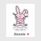 It's all about me deal with it funny bunny Mug Sticker (Vel)