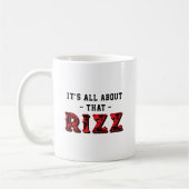 It's All About That Rizz Red Gray Koffiemok (Links)
