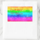 It's All About The Rainbow Love 03 Rechthoekige Sticker (Tas)