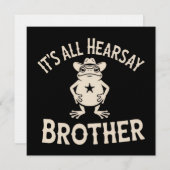 It's All Hearsay Brother Funny Meme Frog Dumb Law Kaart (Voorkant / Achterkant)