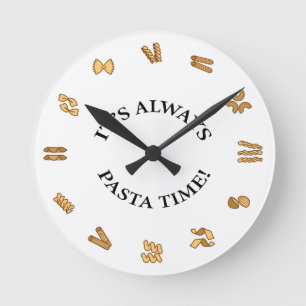 "It's Always Pasta Time" Wall Clock Ronde Klok