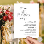 It's an after the wedding party, elopement dinner kaart