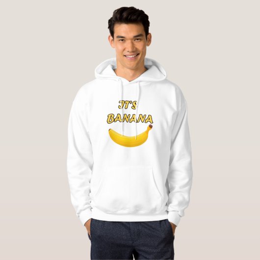 "It's Banana" - A Fun, Bold, and Trendy Hoodie (Voorkant volledig)