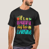 It's Beautiful Day For Learning Retro Teacher Stud T-shirt (Voorkant)