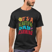 It's Beautiful Day For Learning Retro Teacher Stud T-shirt (Voorkant)
