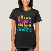 It's Beautiful Day For Learning Retro Teacher Stud T-shirt (Voorkant)