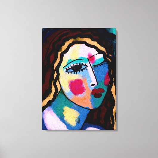 It's Been a Long Day Abstract Digital Painting Canvas Afdruk (Voorkant)