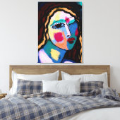 It's Been a Long Day Abstract Digital Painting Canvas Afdruk (Insitu (Slaapkamer))