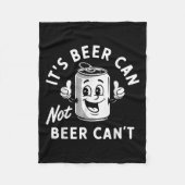 It's Beer Can Not Beer Can't Funny Drinking Retro  Fleece Deken (Voorkant)