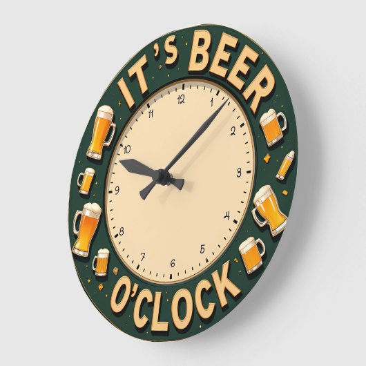 It's Beer O'clock Fun Wall Grote Klok (Hoek)