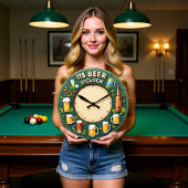 It's Beer O'clock Fun Wall Grote Klok