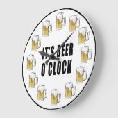It's Beer O'clock - Funny Clock Design Grote Klok (Hoek)