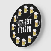 It's Beer O'clock - Funny Clock Design Grote Klok (Hoek)
