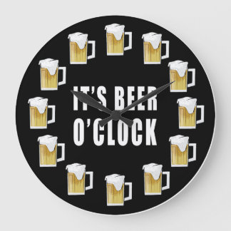 It's Beer O'clock - Funny Clock Design Grote Klok