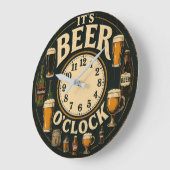 It's beer o'clock funny decor home bar man cave  grote klok (Hoek)