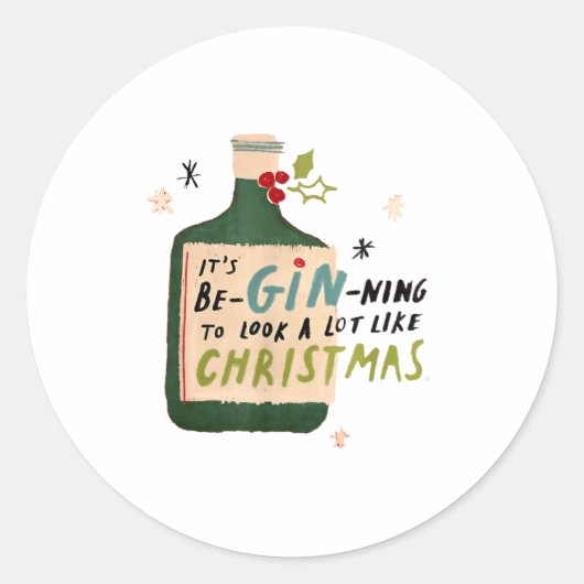 It's Beginning To Look A Lot Like Tails Funny Chri Ronde Sticker (Voorkant)