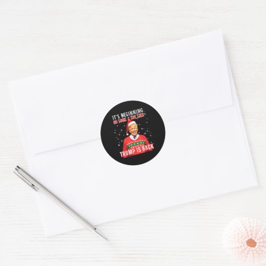 Its Beginning To Look A Lot Like Trump Is Back  Ronde Sticker (Envelop)