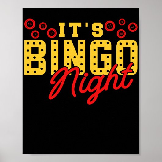 It's Bingo Night Funny Lucky Gambling Poster (Voorkant)