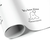 It's boo time name Halloween date time ghost black Cadeaupapier (Rol Hoek)