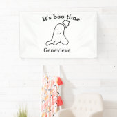 It's boo time name Halloween date time ghost black Spandoek (Insitu)