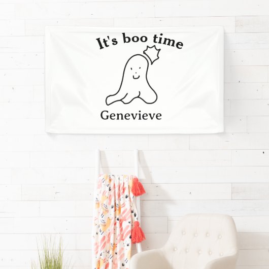 It's boo time name Halloween date time ghost black Spandoek (Insitu)