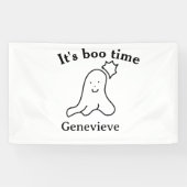 It's boo time name Halloween date time ghost black Spandoek (Horizontaal)